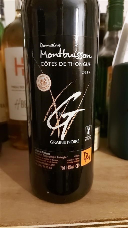 Languedoc ja Roussillon Côtes de Thongue Domaine Montbuisson Grains Noirs 2017