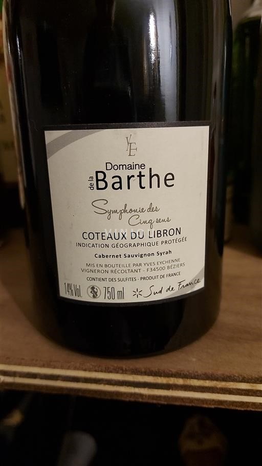 Provence, Lower Rhône Valley, Corsica Coteaux du Verdon Domaine La Barthe Symphonie des Cinq sens Non-Vintage