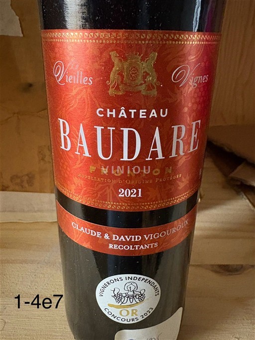 Sud-Ovest Fronton Château Baudare Vielles Vignes 2021