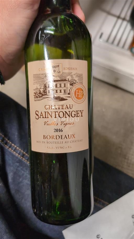 Bordeaux Château Saintongey Vieilles Vignes 2016