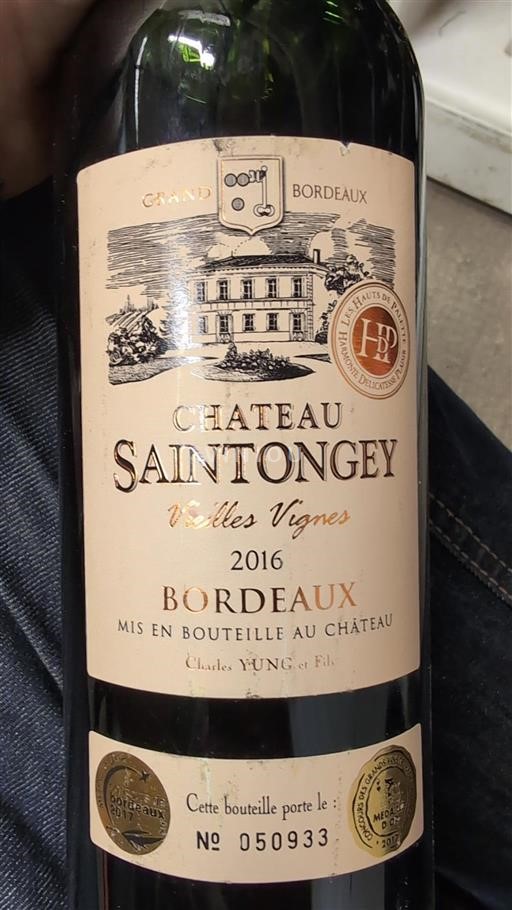 Bordeaux Château Saintongey Vielles Vignes 2019