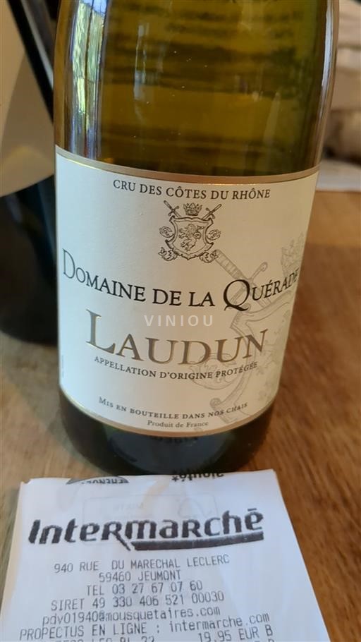 Vin Blanc sec Domaine La Querade 2024 France Vallée du Rhône AOC