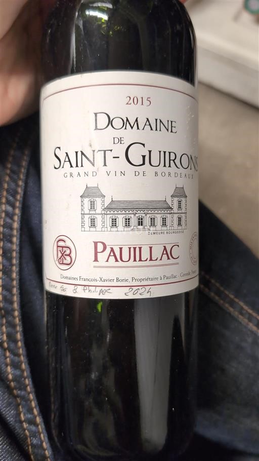 Bordéus Pauillac Domaine Saint-Guirons 2015