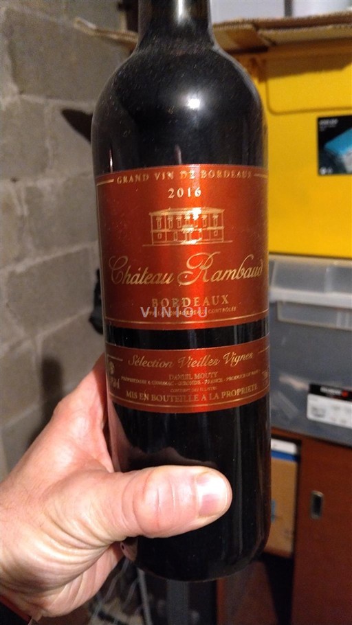 Bordeaux Château Rambaux Sélection Vieilles Vignes 2016