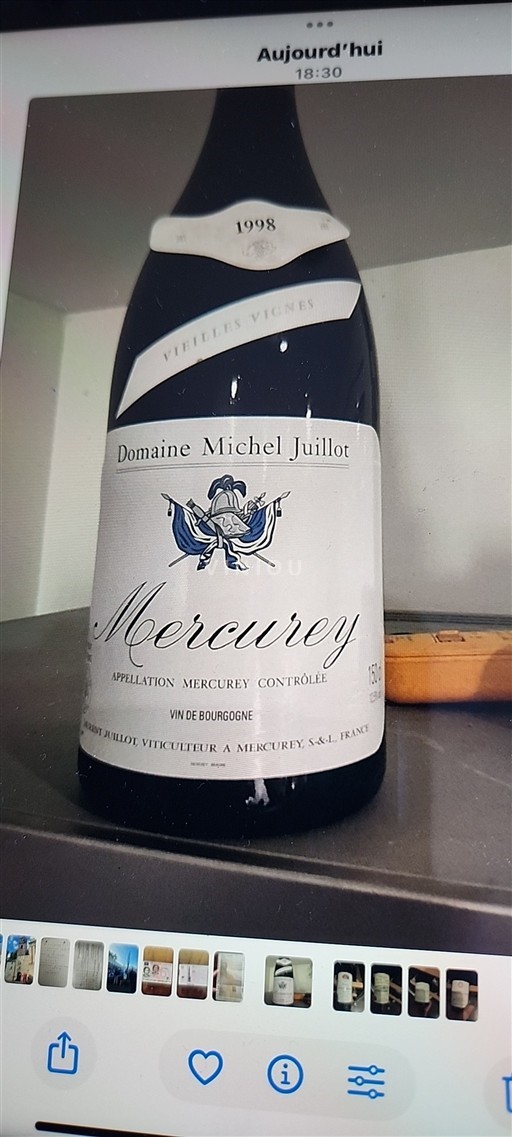 Burgund Mercurey Domaine Michel Juillot Vieilles Vignes 1998