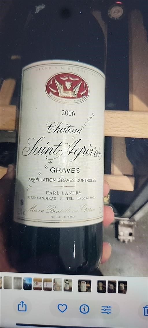 Bordéus Graves Château Saint Agryères 2006