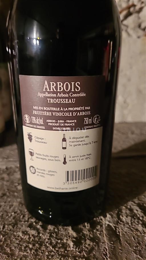 Jura Arbois Fruitière Vinicole Arbois Trousseau 2021