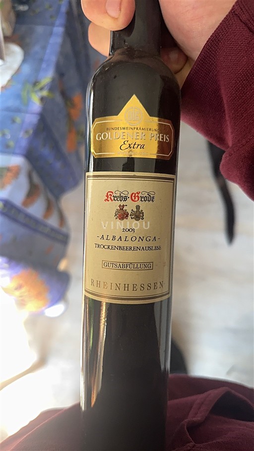 Rheinhessen Not Specified Krebs-Grode Albalonga Trockenbeerenauslese 2003