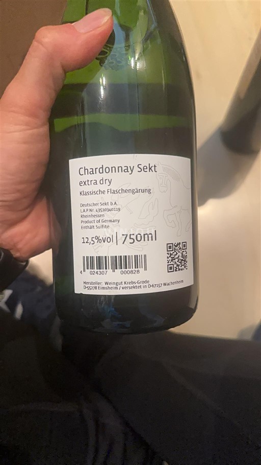 Rheinhessen Not Specified Weingut Krebs-Grode Chardonnay Sekt extra dry Non-Vintage