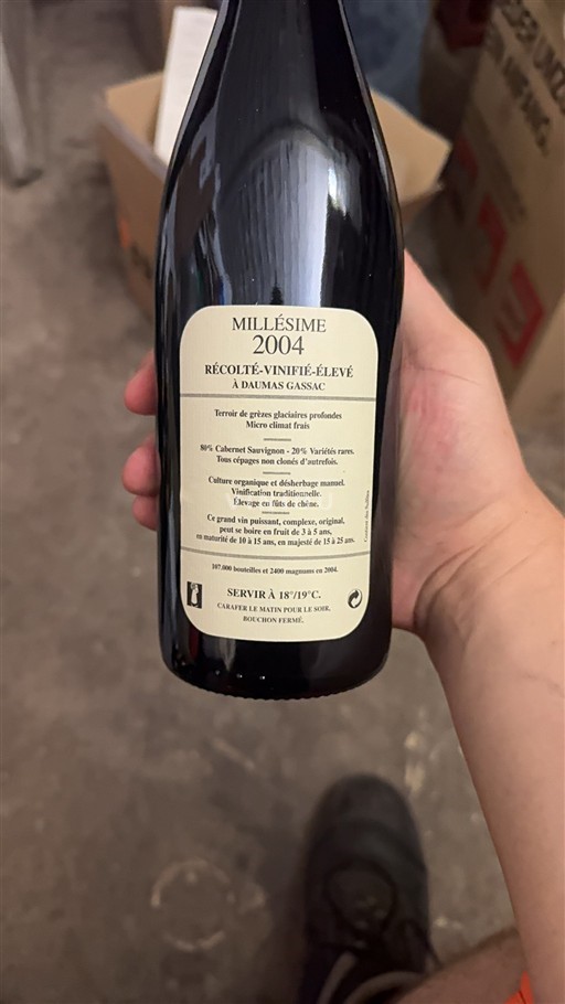 Languedoc Not Specified Daumas Gassac 2004