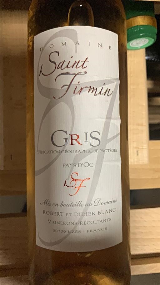 Languedoc-Roussillon Pays d'Oc Domaine Saint Firmin Gris 2020