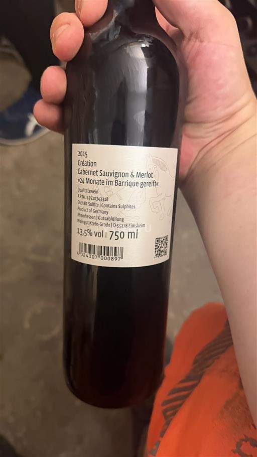 Rheinhessen Not Specified Weingut Krebs-Grode Création 2015