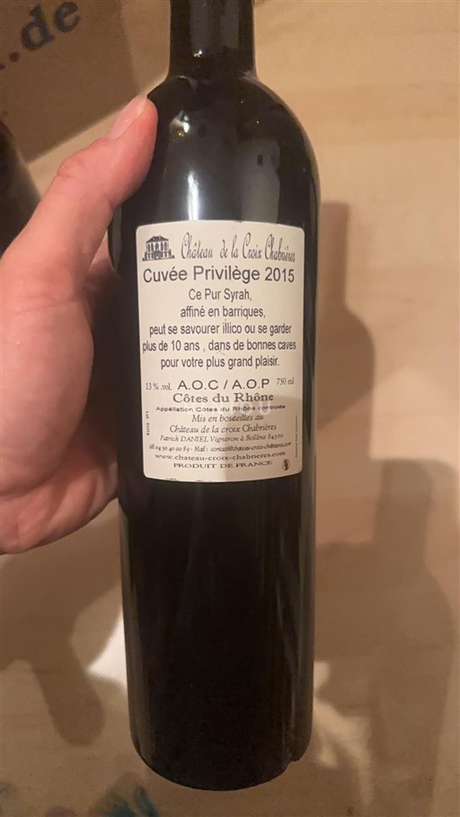 Rhône Valley Côtes-du-Rhône Château La Croix Chabrières Privilège 2015