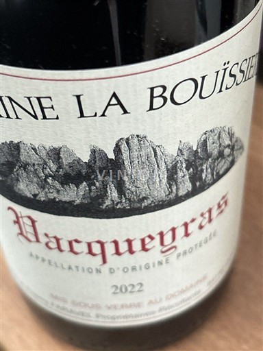 Thung lũng Rhône Vacqueyras Domaine La Bouïssière 2022