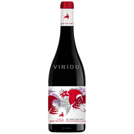 Rhônen laakso Côtes-du-rhône-villages Domaine Galuval Le Coq Volant 2022