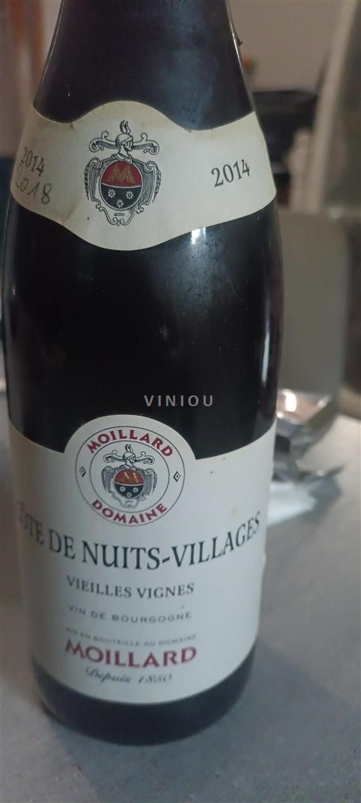 Burgundi Côte de Nuits -kylät Grand Cru Moillard Vieilles Vignes 2014