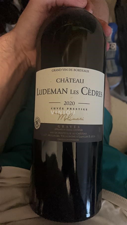 Burdeos Graves Château Ludeman Les Cèdres Prestige 2020