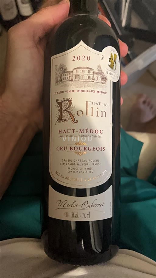 Bordeaux Haut-Médoc Château Rollin Cru Bourgeois 2020