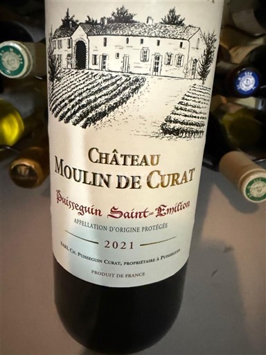 Bordeaux Puisseguin-saint-émilion Château Moulin de Curat 2021