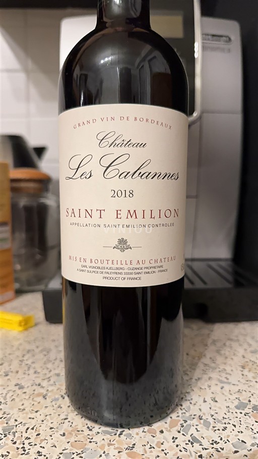 Bordeaux Saint-Émilion Château Les Cabannes 2018
