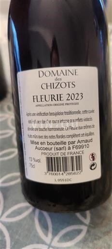 Beaujolais Fleurie Domaine Des Chizots 2023