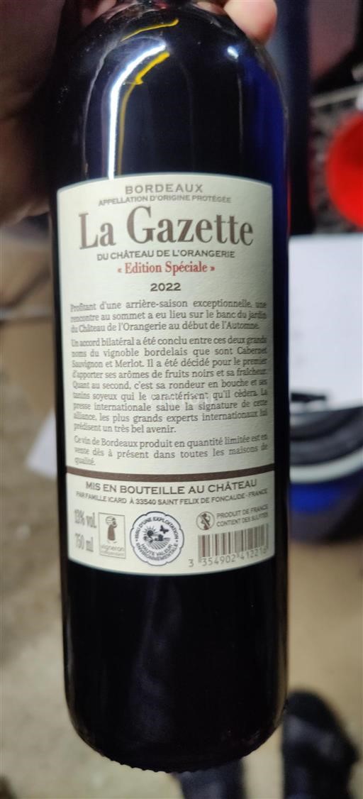 Bordeaux Château L'Orangerie La Gazette Edition Spéciale 2022