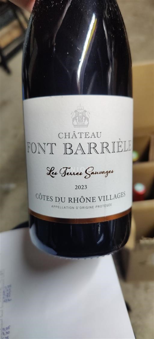 Valle del Rodano Côtes-du-rhône-villages Château Font Barrièle Les Terres Sauvages 2023