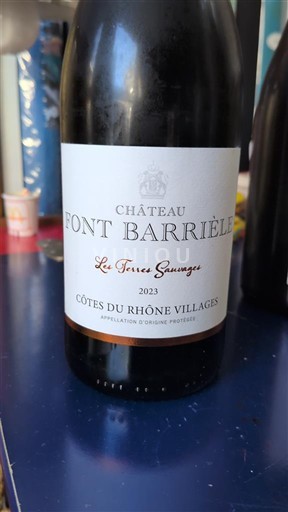 Valle del Ródano Côtes del Ródano Pueblos Château Font Barrièle Les Terres Sauvages 2023