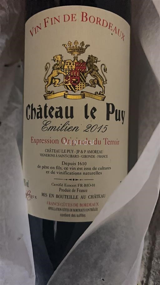 Bordeaux Côtes-de-Bordeaux Château Le Puy Emilien 2015
