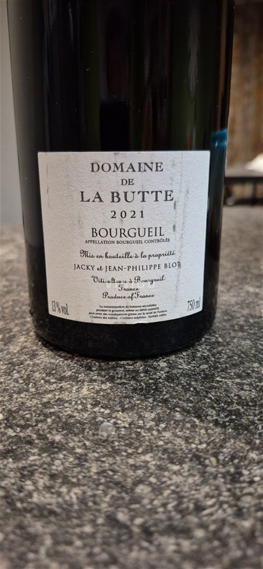 Údolí Loiry Bourgueil Domaine La Butte Perrieres 2021
