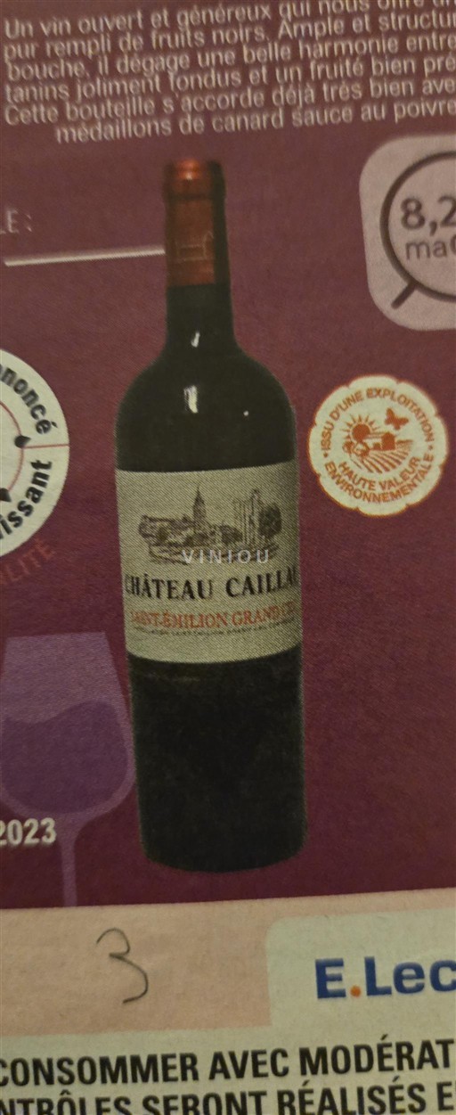 Bordeaux Saint-Émilion Grand Cru Grand Cru Château Caillau 2023