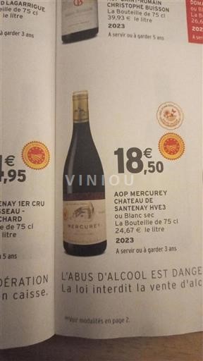 Borgonha Mercurey Château X de Santenay 2023