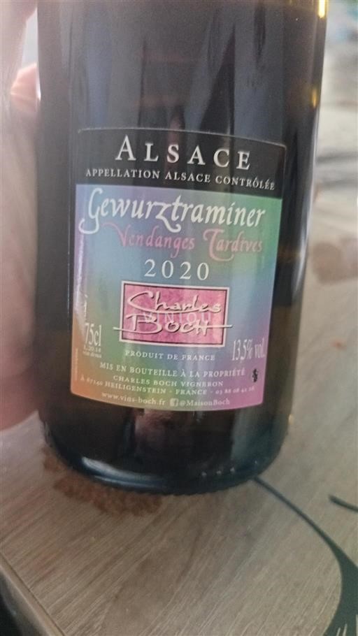 Alsace Grand Cru Charles Boch Gewurztraminer Vendanges Tardives 2020