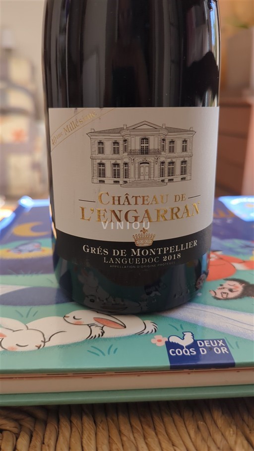 Vin Rouge sec Château L'Engarran 2018 France Languedoc Grès de Montpellier AOC