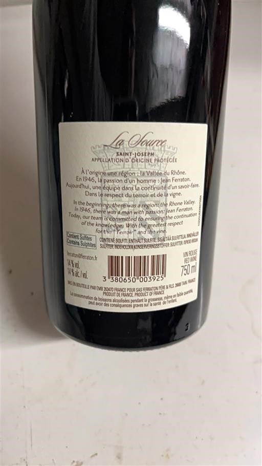 Rhônedalen Saint-Joseph Ferraton Père & Fils La Source 2020