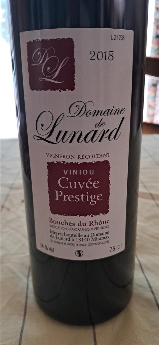 Provence, Ala-Rhônen laakso, Korsika Bouches-du-Rhône Domaine Lunard Prestige 2018