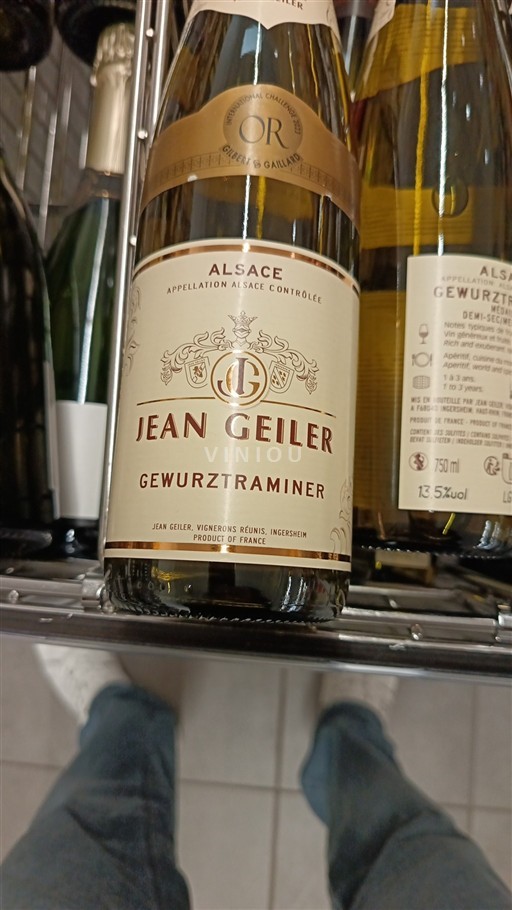 Vin Blanc sec Gewurztraminer Jean Geiler 2021 France Alsace Vin de France Grand Cru