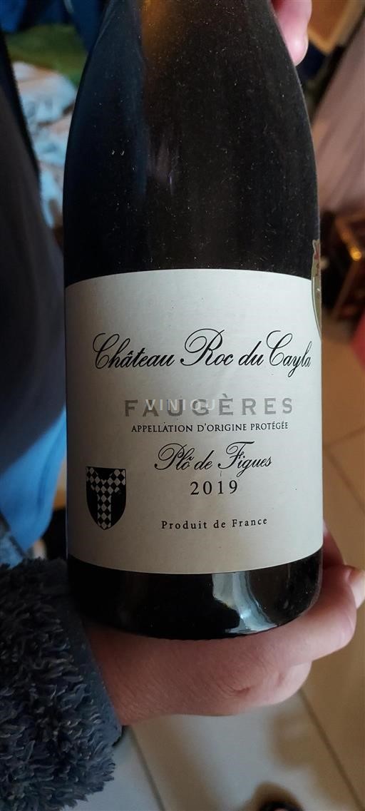 Vin Rouge sec Plo de Figues Château Roc de Cayla 2019 France Languedoc Faugères AOC