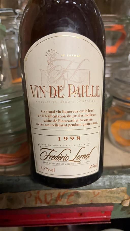 Vin Rouge sec Vin de Paille Frédéric Lornet 1998 France Jura Arbois AOC vin_de_paille