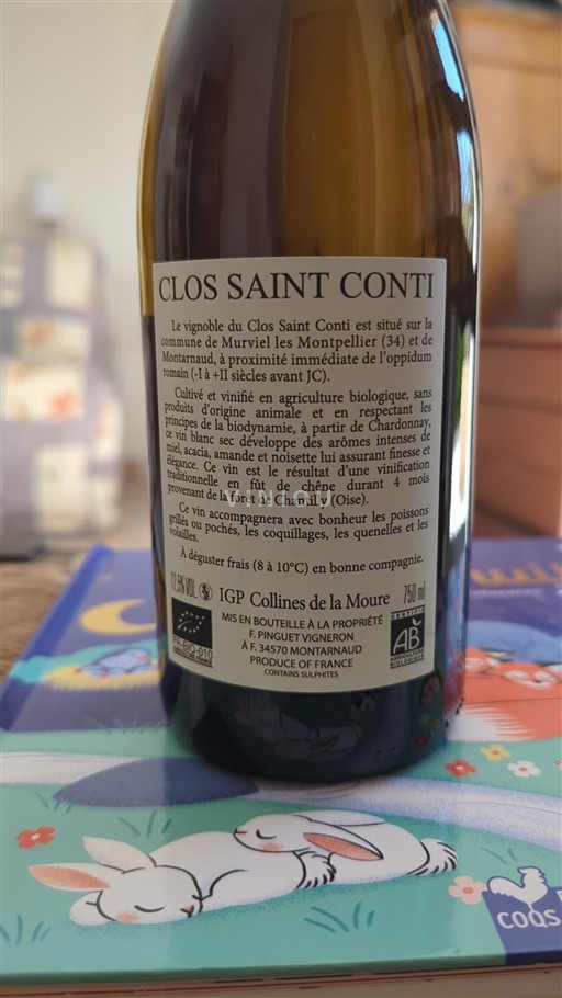 Languedoc and Roussillon Collines de la Moure Clos Saint Conti Chardonnay de Paul Non-Vintage