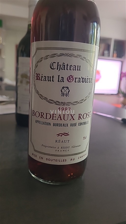 Bordeaux Bordeaux rosé Château Réaut la Gravière 1987