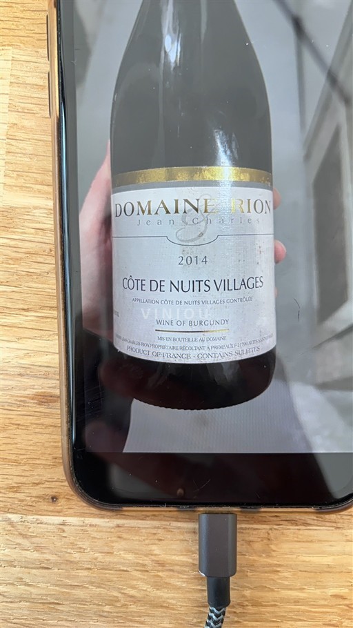 Burgundi Côte de Nuits -kylät Domaine Rion 2014