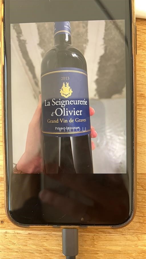 Bordeaux Pessac-Léognan La Seigneurie Olivier 2013