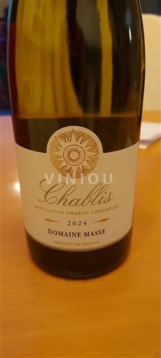 Vin Blanc sec Domaine Masse 2024 France Bourgogne Chablis AOC