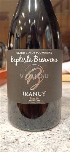 Bourgogne Irancy Baptiste Bienvenu Paradis 2022