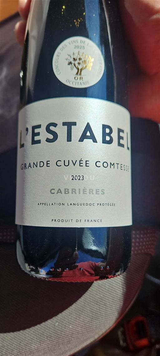 Vin Rouge sec Grande Cuvée Comtesse L'Estabel 2023 France Languedoc Cabrières AOC