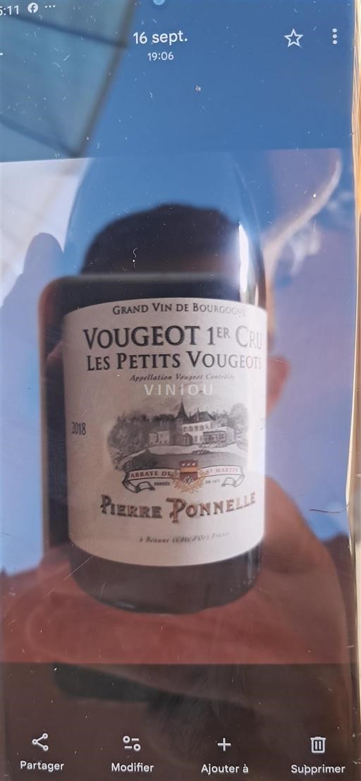 Burgundija Ni doloceno Premier Cru Pierre Ponnelle Les Petits Vougeots 2018