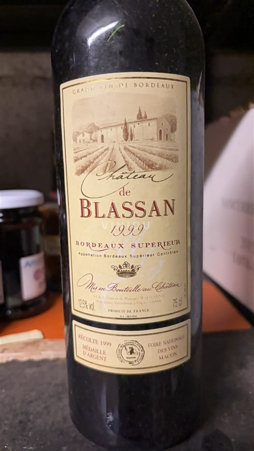 Bordeaux Bordeaux Supérieur Château Blassan 1999