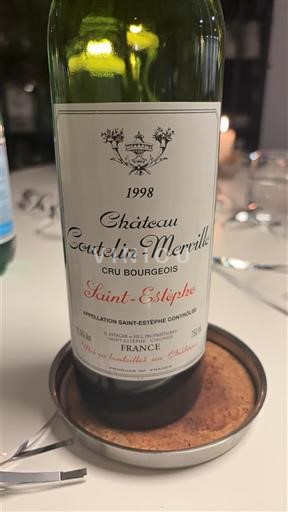 Bordeaux Saint-Estèphe Cru Bourgeois Château Coutelin-Merville 1998