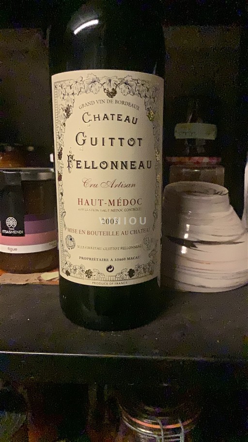 Bordéus Haut-Médoc Château Guittot Fellonneau Cru Artisan 2003